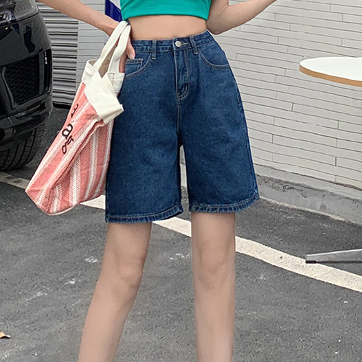 Rainbow Denim Bermuda Shorts (9 Colors)