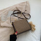 Tweed Plaid Satchel Crossbody Bag (3 Colors)