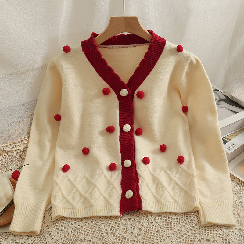 Little Pom Pom Cardigan (4 Colors)