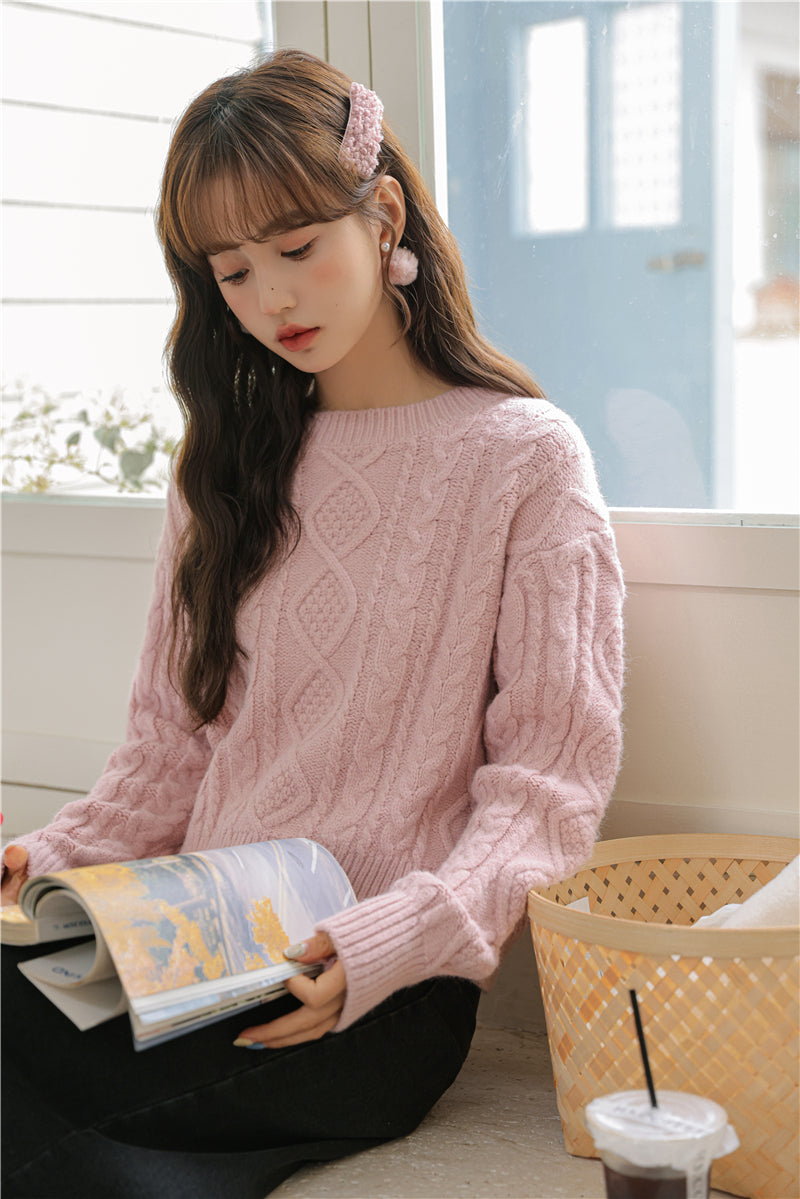 Basic Cable Knit Sweater (6 Colors)