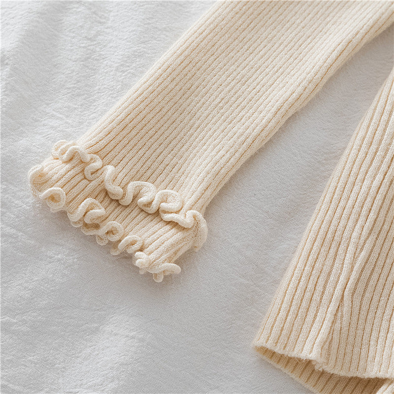 Basic Frilly Mock Neck Sweater (17 Colors)