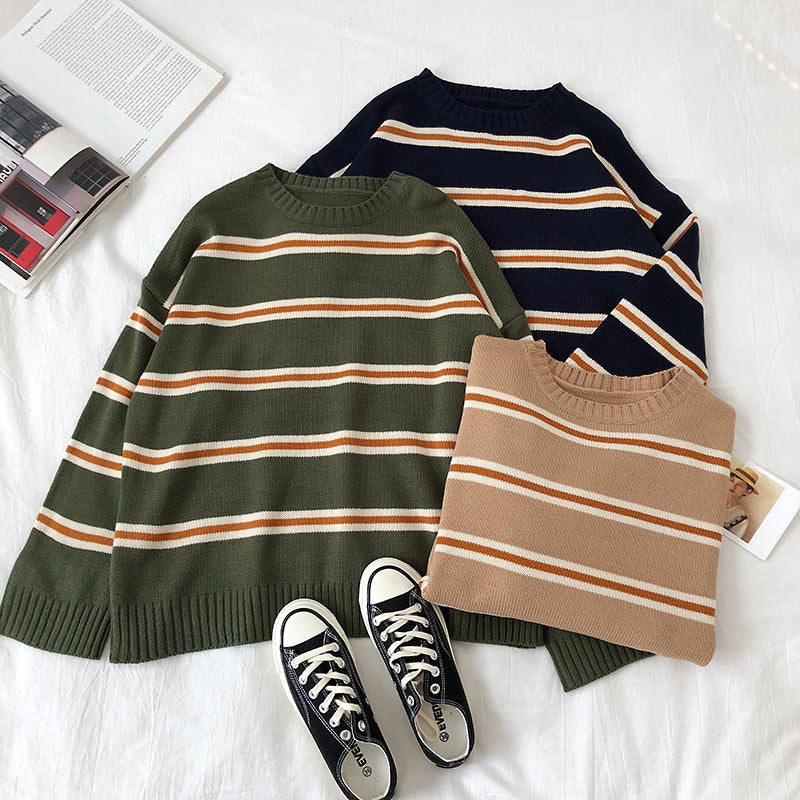 Double Stripe Sweater (5 Colors)