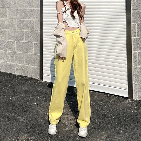 Color Pop Straight Leg Jeans (4 Colors)