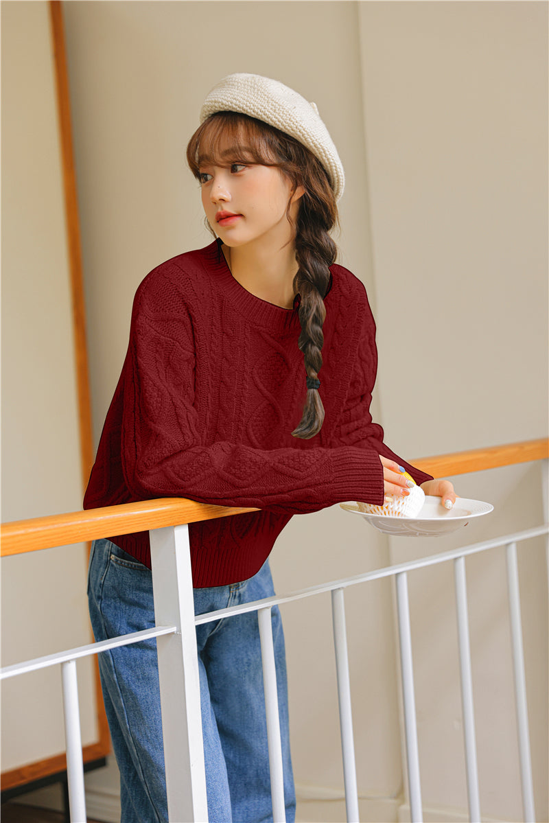 Basic Cable Knit Sweater (6 Colors)