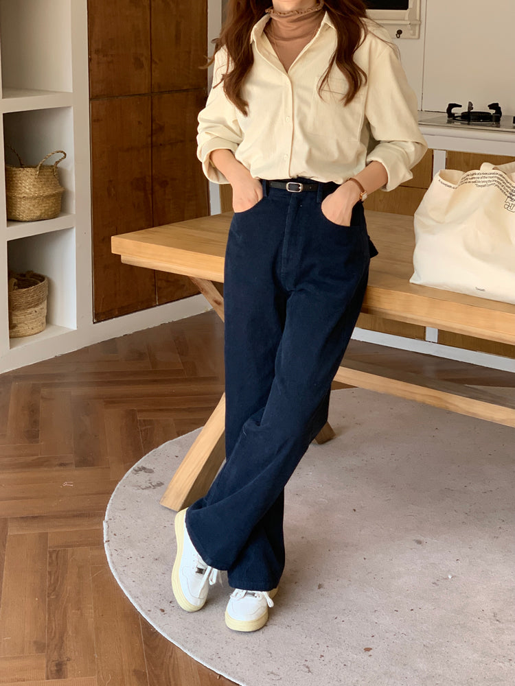 Corduroy Button Up Shirt (6 Colors)