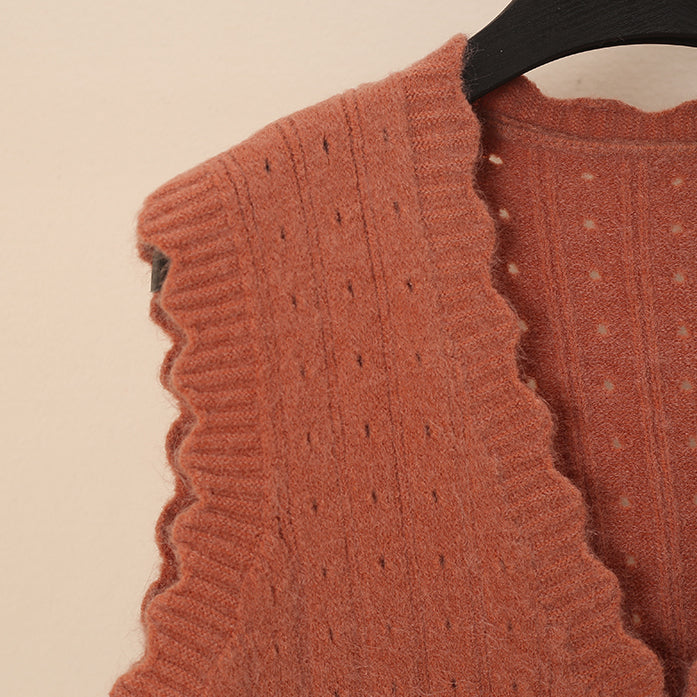 Scallop Trim Vest (10 Colors)