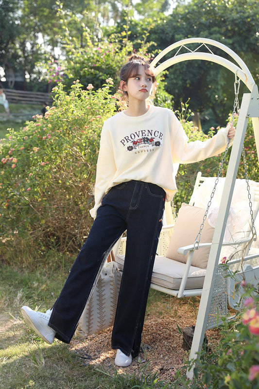 Provence Floral Sweatshirt (Cream)