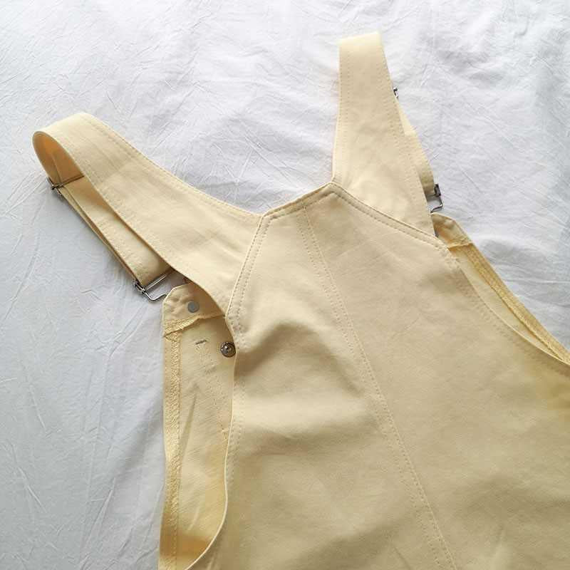 Spring Denim Overalls (Pastel Yellow)