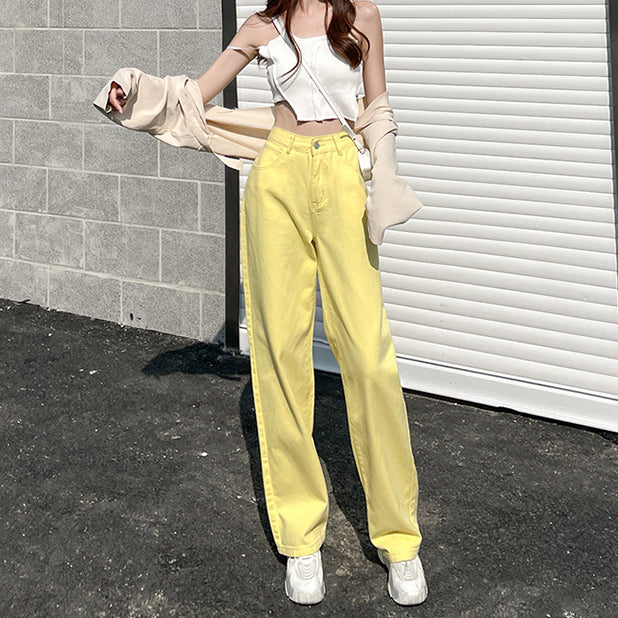 Color Pop Straight Leg Jeans (4 Colors)