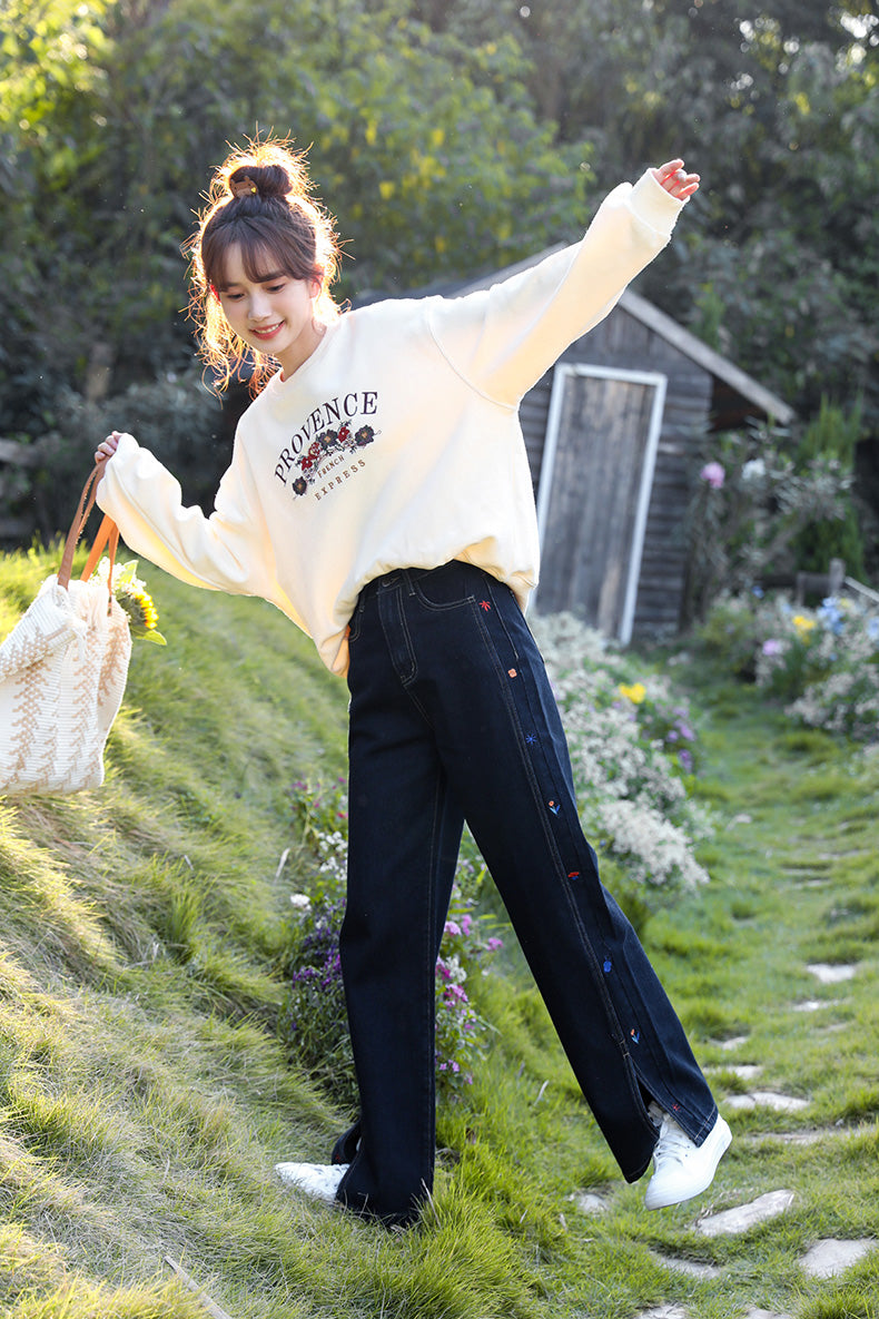 Provence Floral Sweatshirt (Cream)