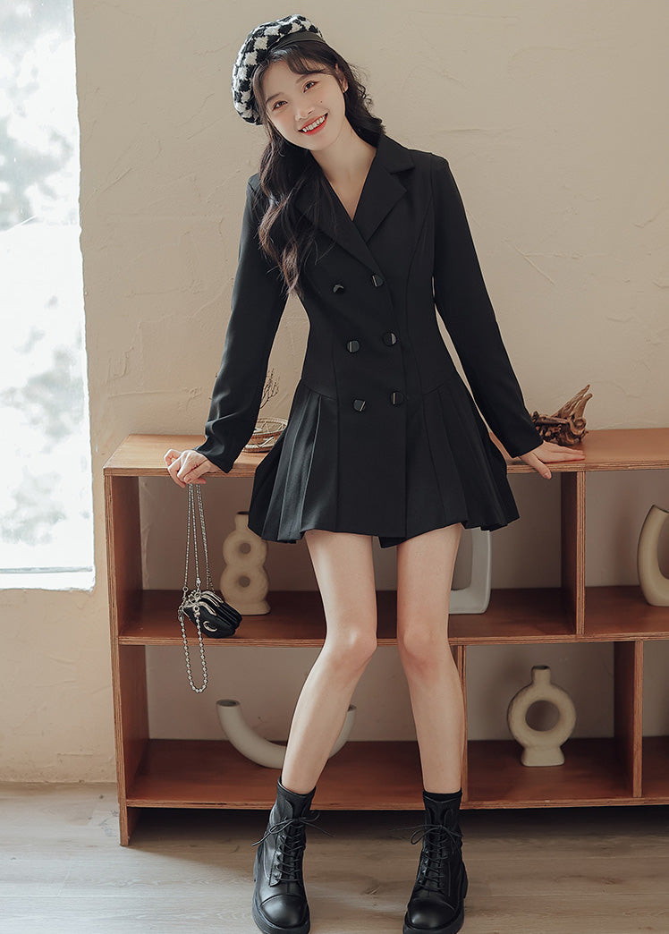 Chic Days Mini Blazer Dress (Black)