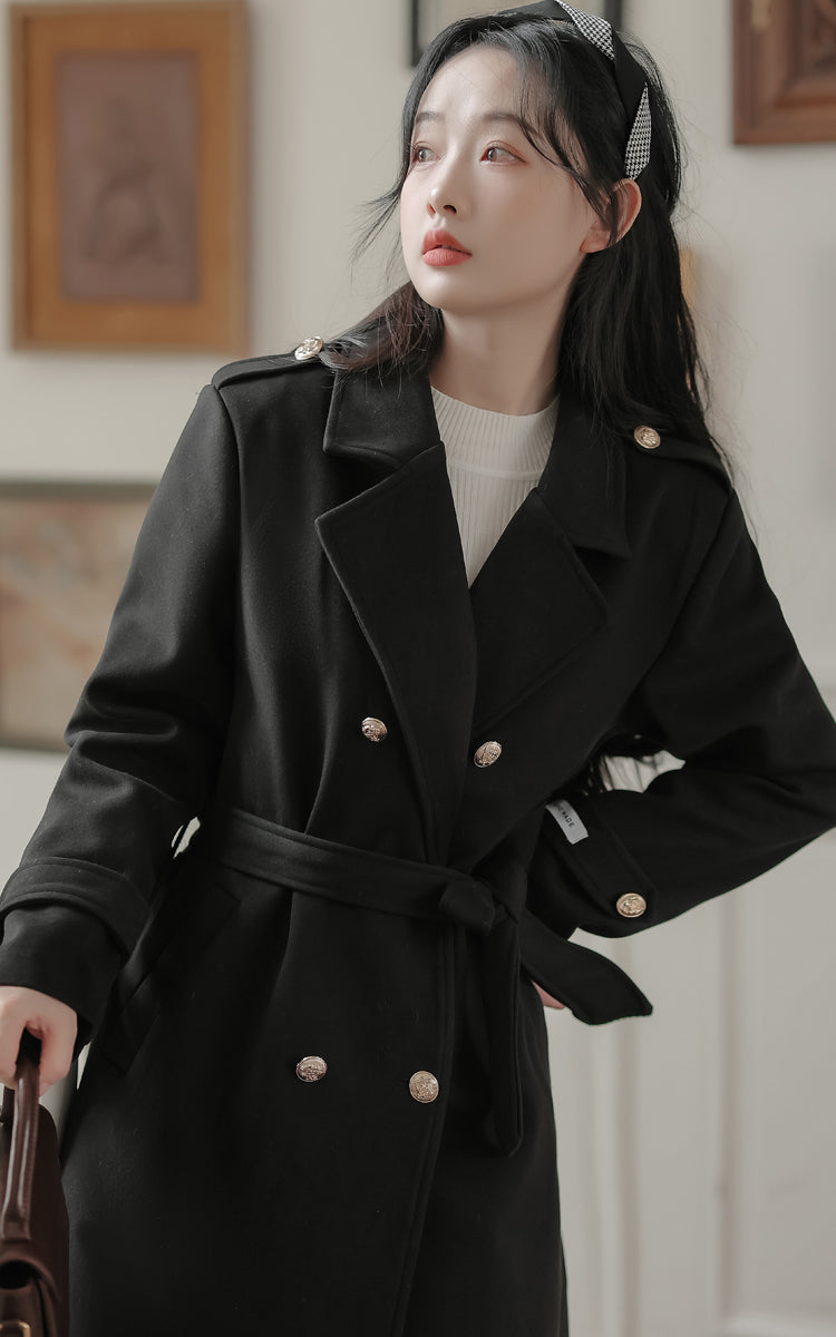 Classic Double Breasted Coat (2 Colors)