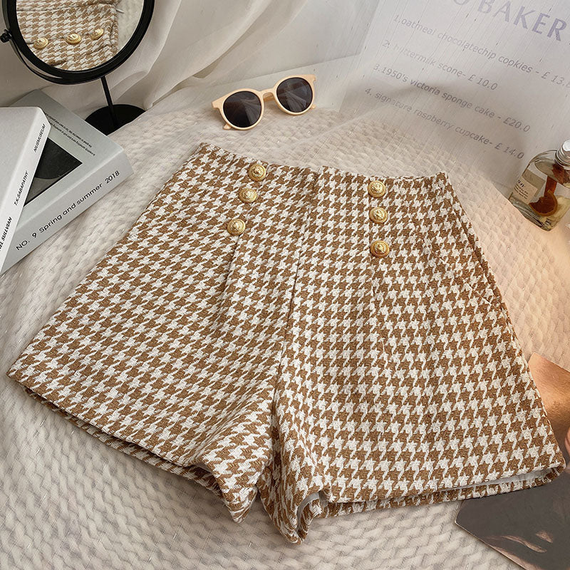 Houndstooth Tweed Shorts (3 Colors)