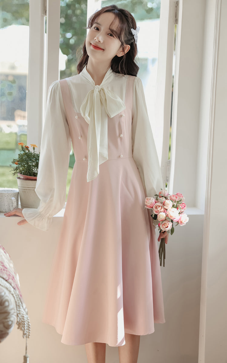 Missy Tie Neck Midi Dress (2 Colors)