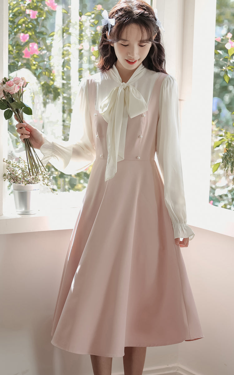 Missy Tie Neck Midi Dress (2 Colors)