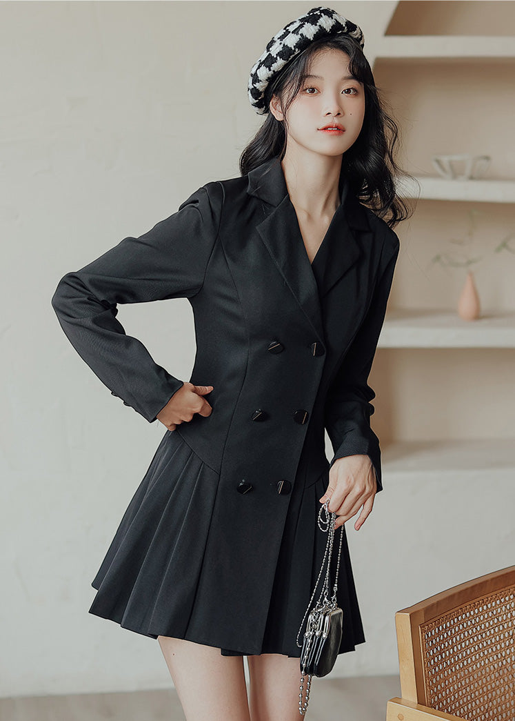 Chic Days Mini Blazer Dress (Black)