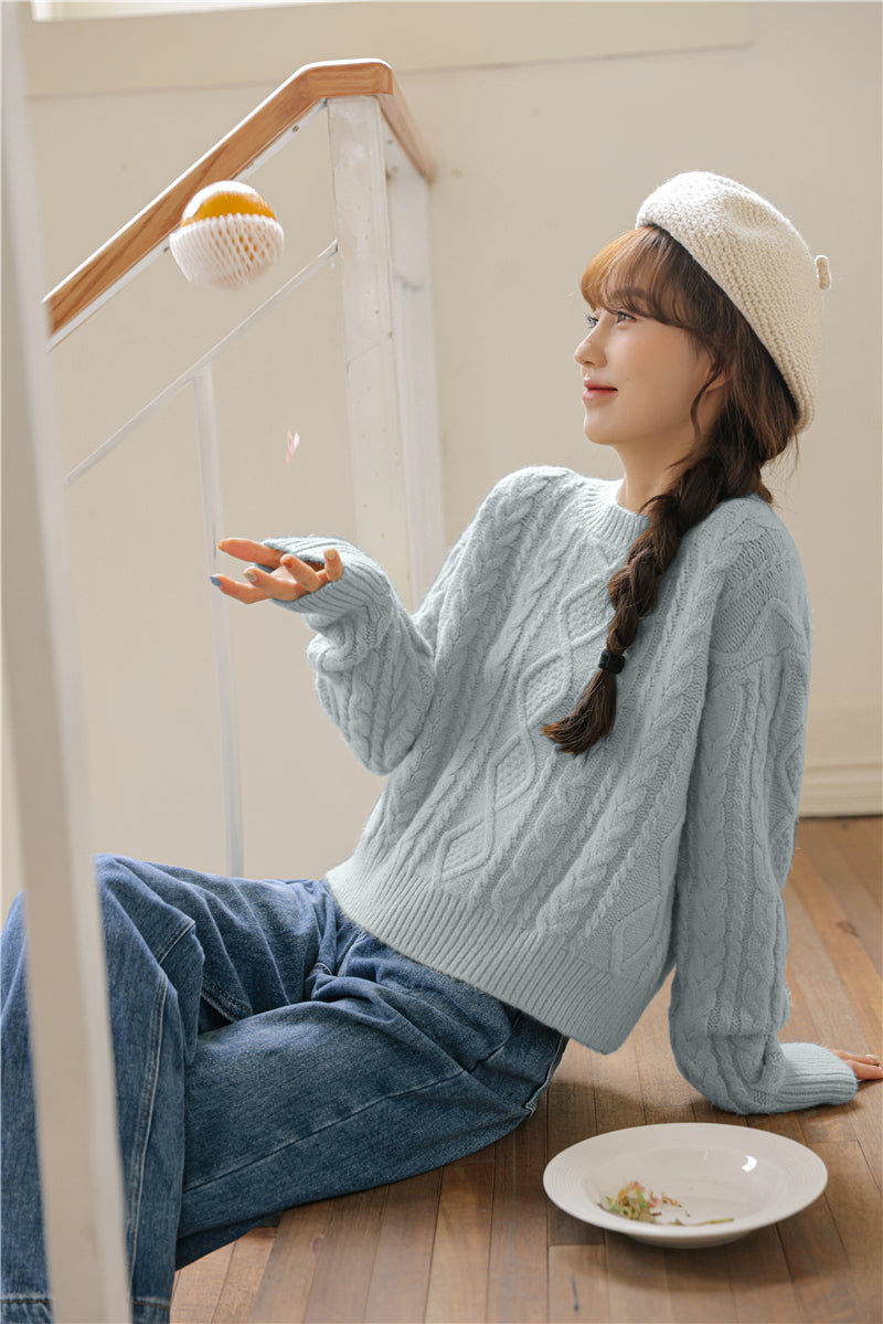 Basic Cable Knit Sweater (6 Colors)