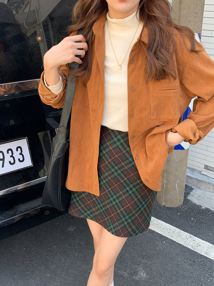 Corduroy Button Up Shirt (6 Colors)