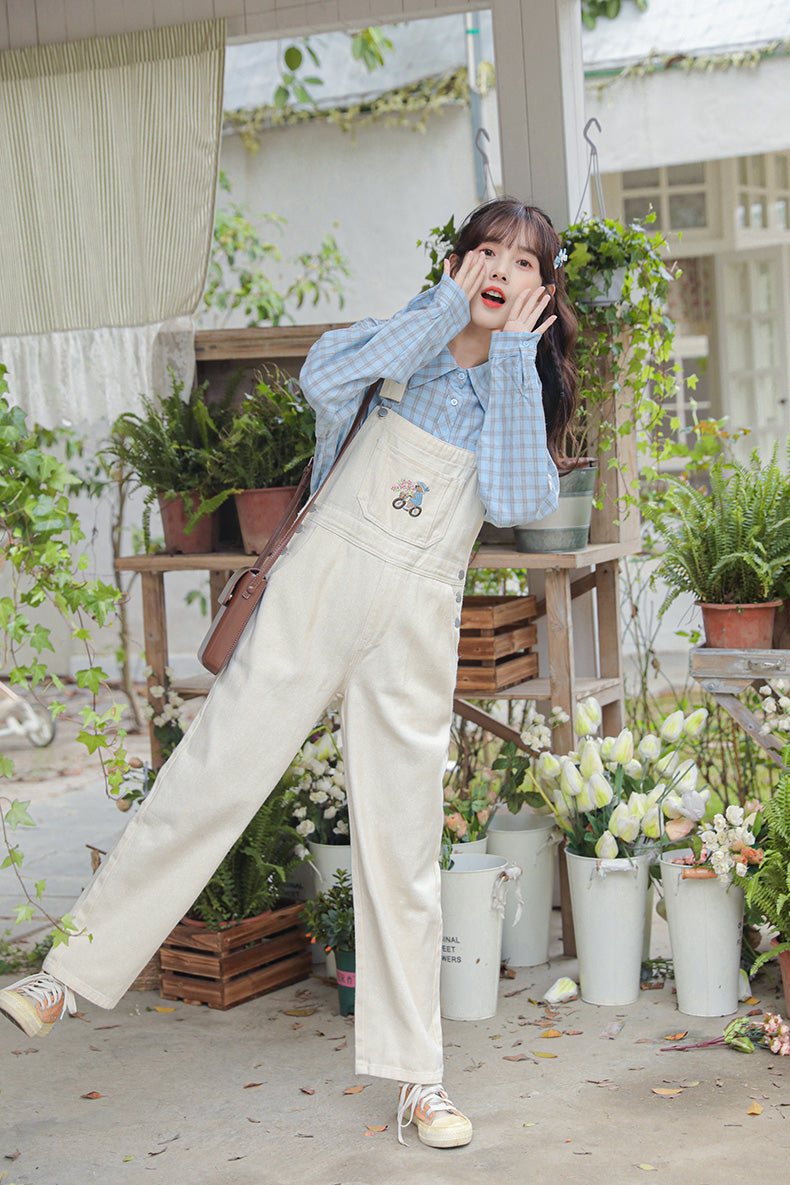 Bear Delivery Overalls (White)