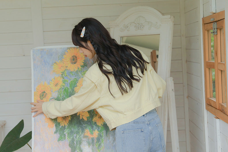 Sunny Days Denim Jacket (Yellow)