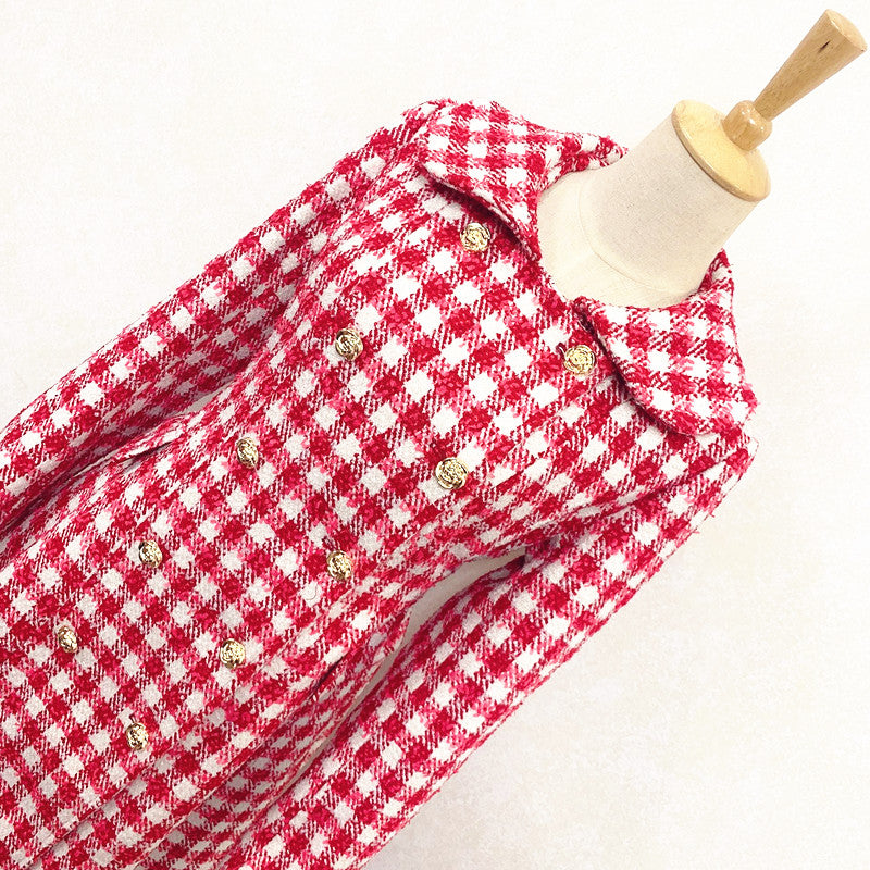 Candy Cane Gingham Dress Coat (Red/White)