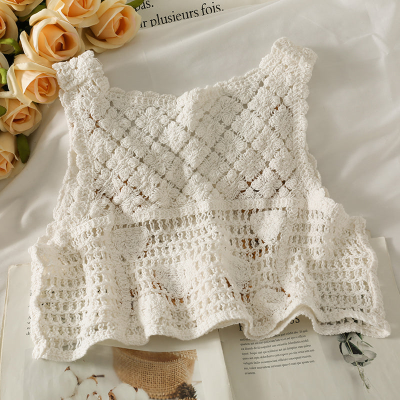 Sunflower Crochet Vest (2 Colors)