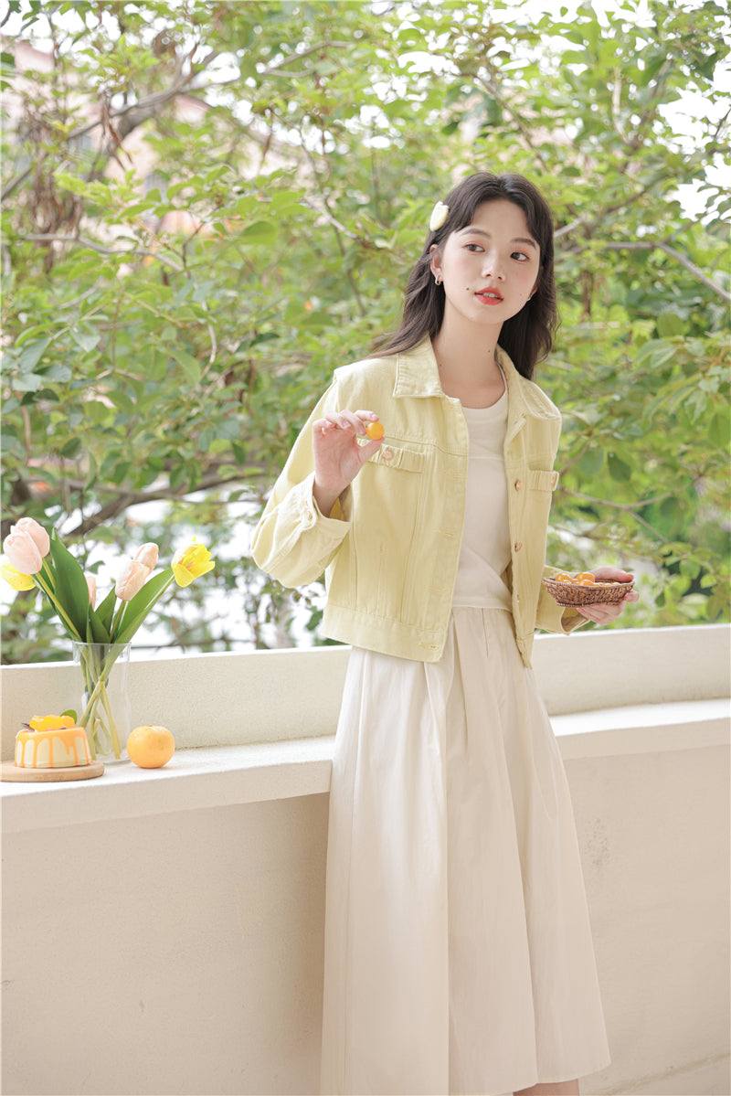 Sunny Days Denim Jacket (Yellow)