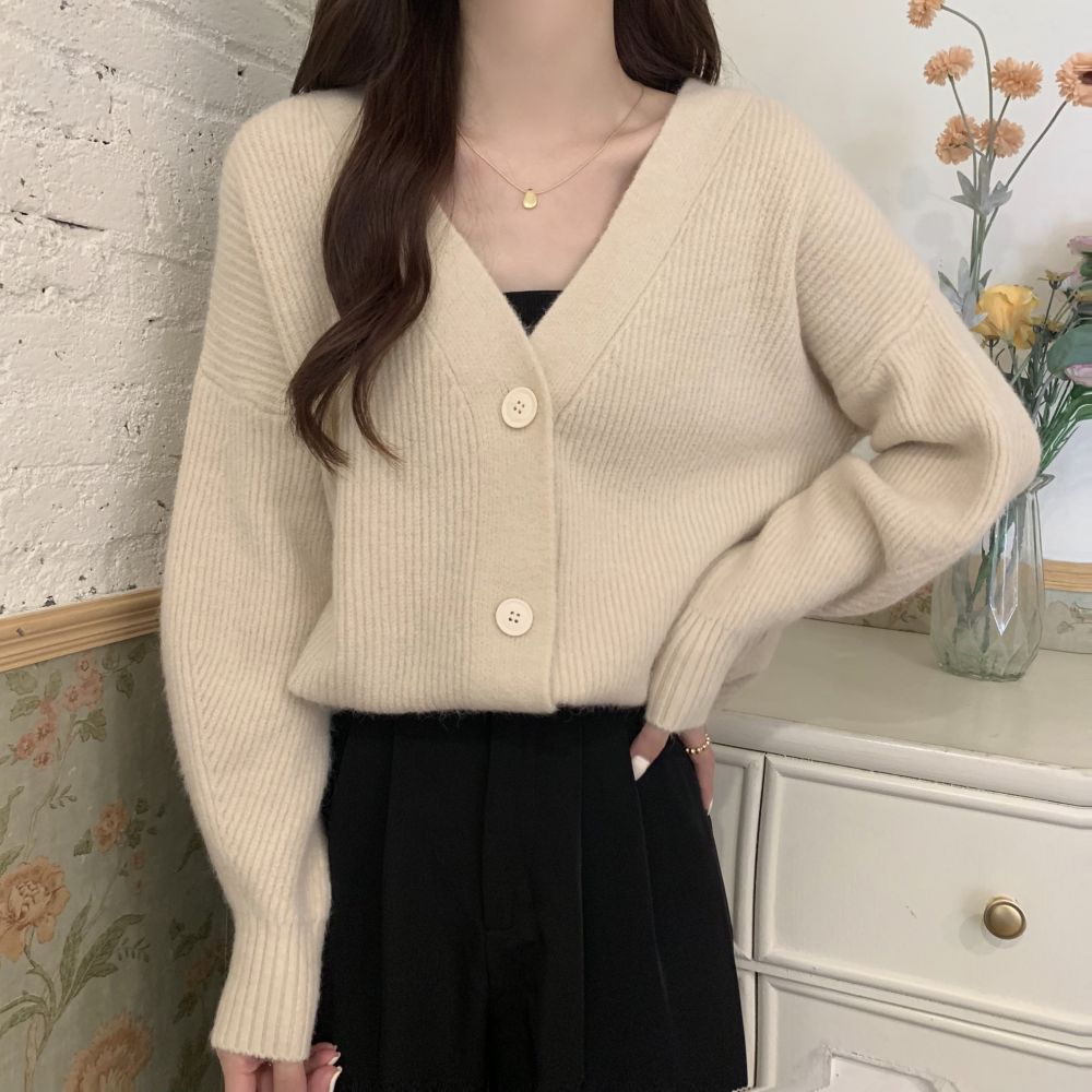 Basic Ribbed Knit Cardigan (6 Colors)
