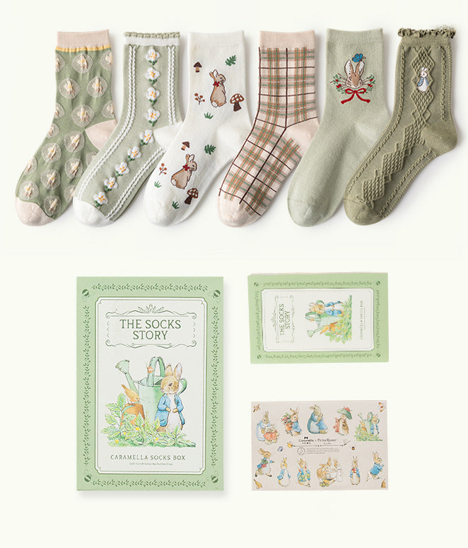 Peter Rabbit Socks Gift Box (Green)