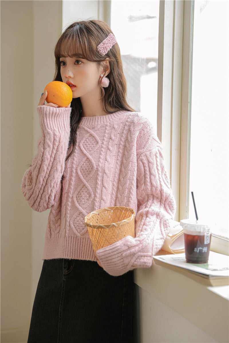 Basic Cable Knit Sweater (6 Colors)