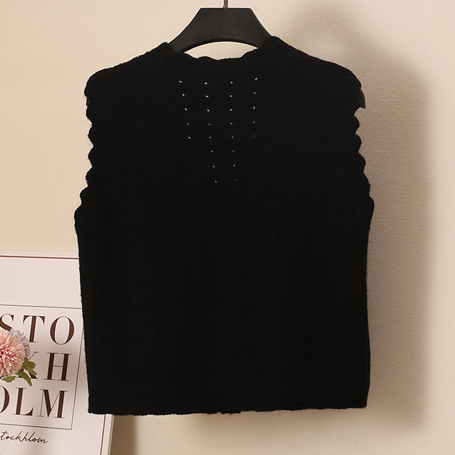 Scallop Trim Vest (10 Colors)