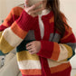 Autumn Rainbow Sweater/Cardigan (Red/Orange)