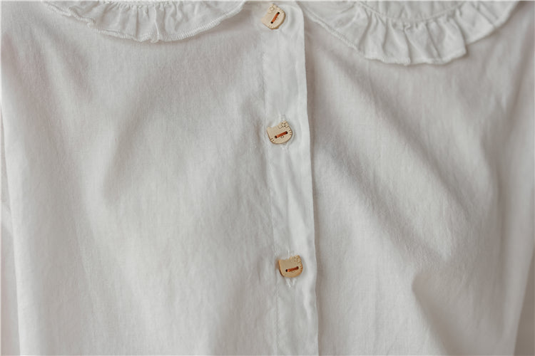 Mischievous Cats Blouse (White)