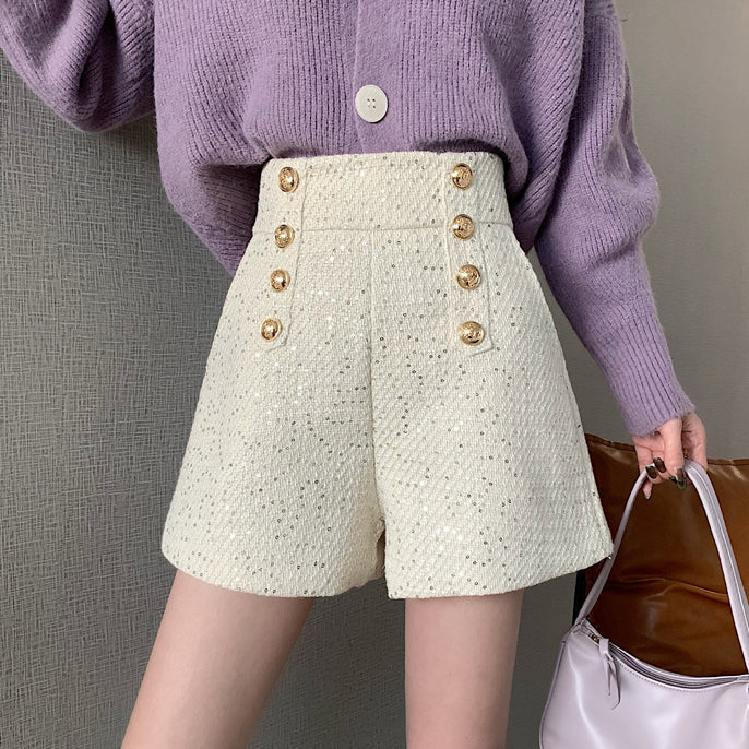 Tailored Tweed Sequin Shorts (2 Colors)