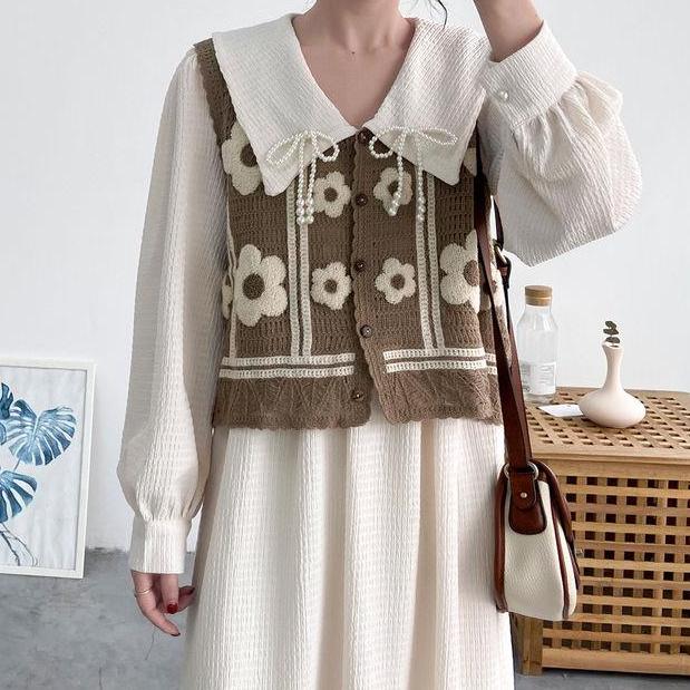 Daisy Crochet Vest (4 Colors)