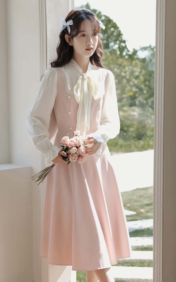 Missy Tie Neck Midi Dress (2 Colors)