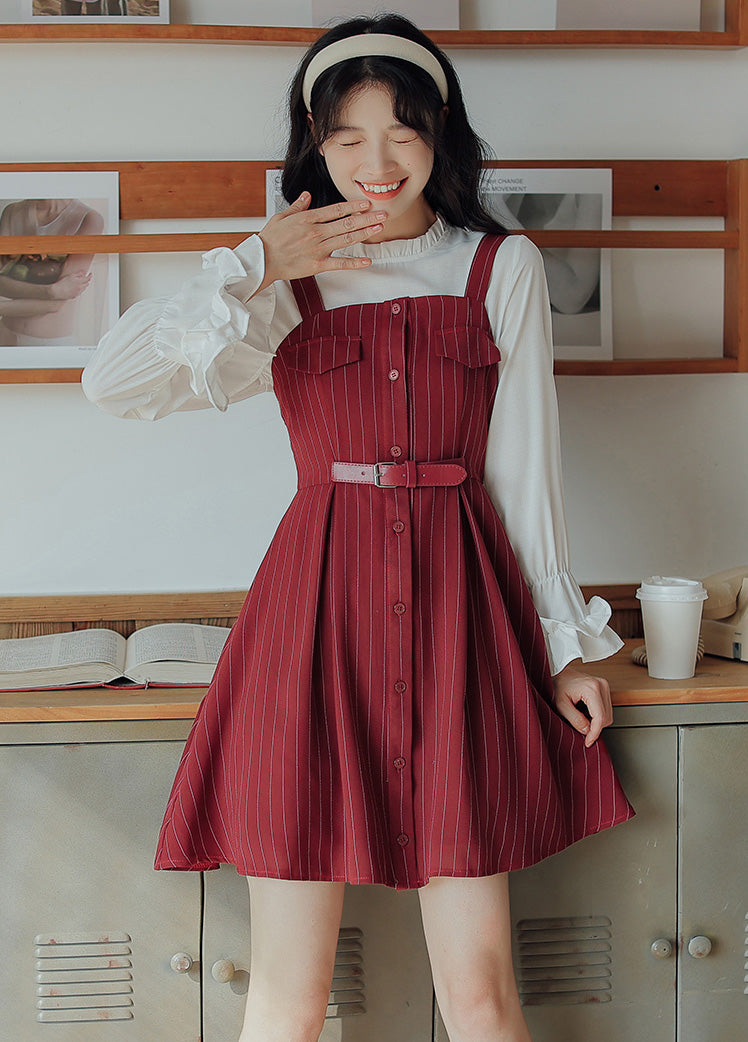Button Up Stripe Mini Dress (3 Colors)