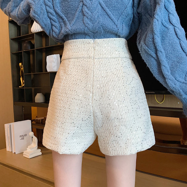 Tailored Tweed Sequin Shorts (2 Colors)