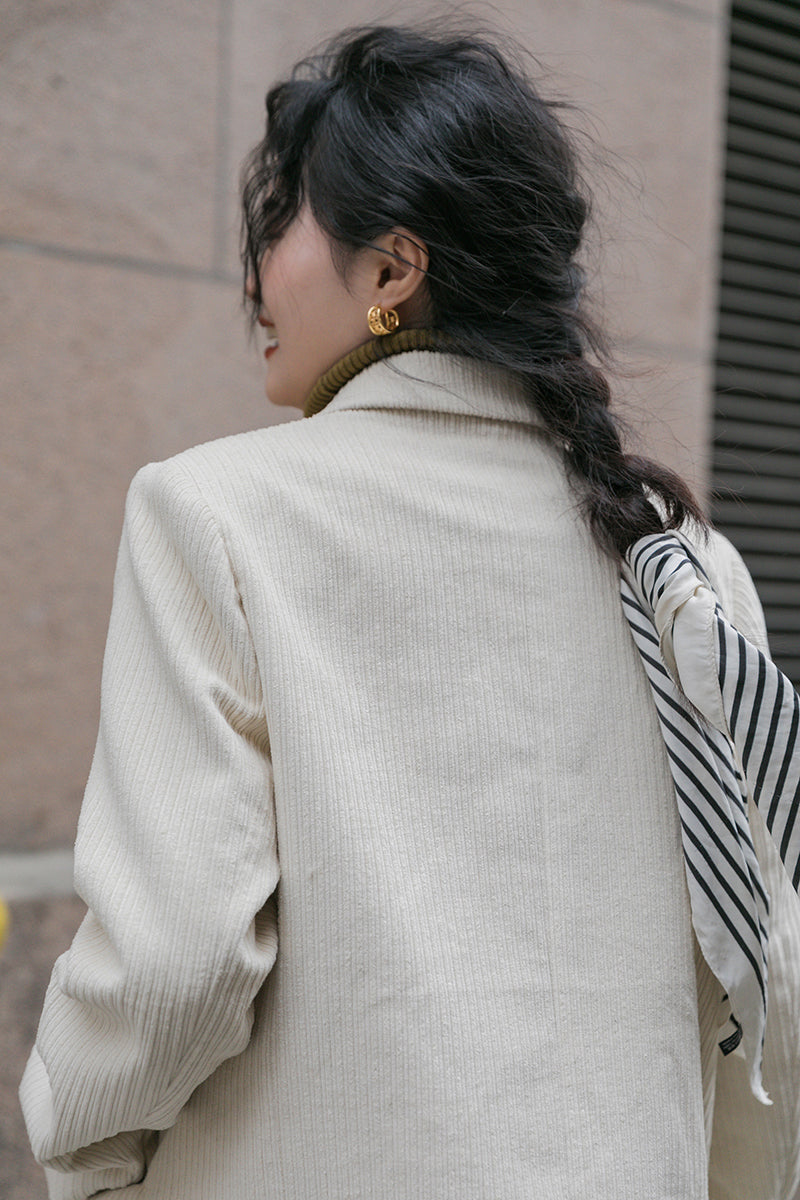 Corduroy Double Breasted Blazer Jacket (7 Colors)