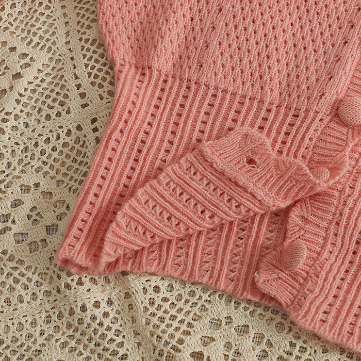 Cropped Puff Sleeve Cardigan (4 Colors)