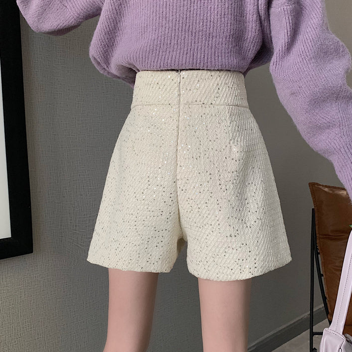 Tailored Tweed Sequin Shorts (2 Colors)