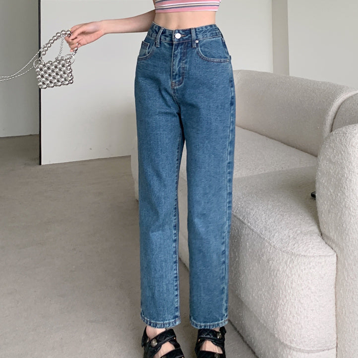 Mushroom Embroidered Mom Jeans (2 Colors)