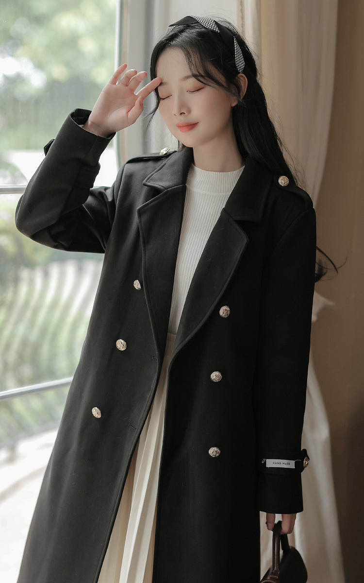 Classic Double Breasted Coat (2 Colors)