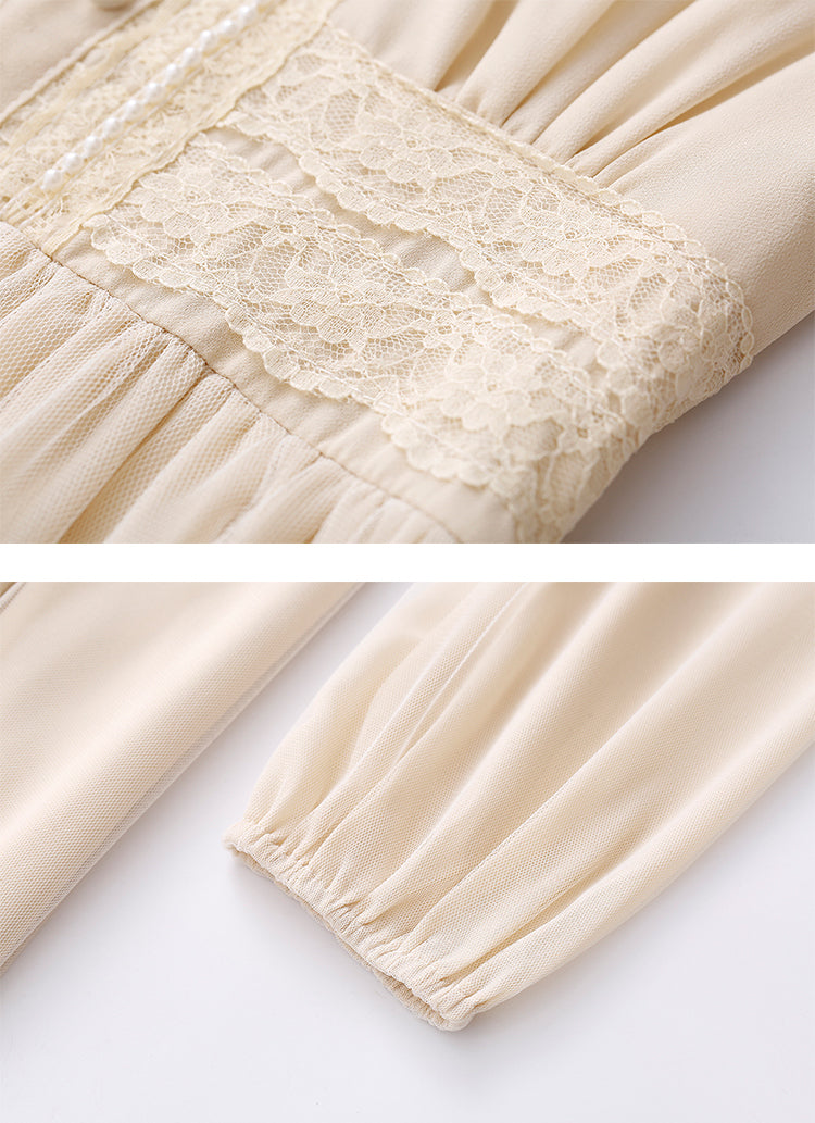 Field Of Dreams Midi Dress (Cream)