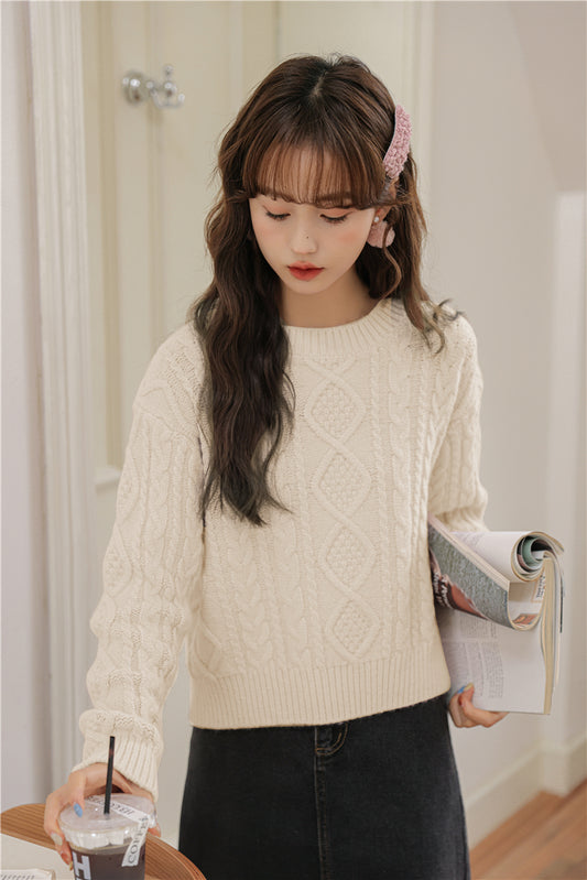 Basic Cable Knit Sweater (6 Colors)