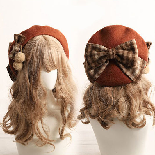 Sweet Bow Beret (4 Colors)
