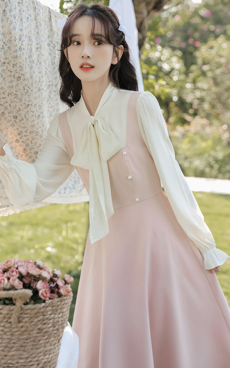 Missy Tie Neck Midi Dress (2 Colors)