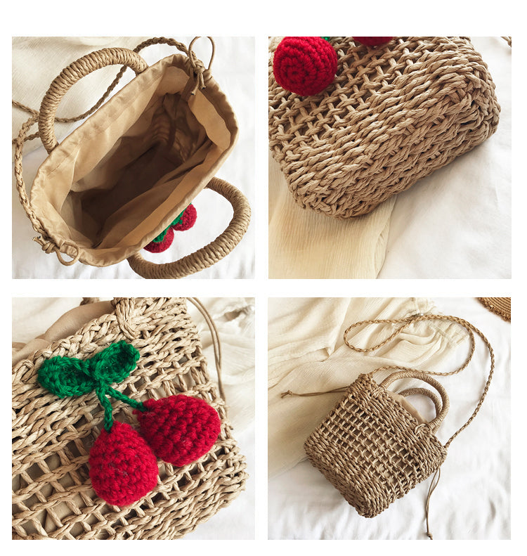 Cherry Straw Bag (2 Colors)