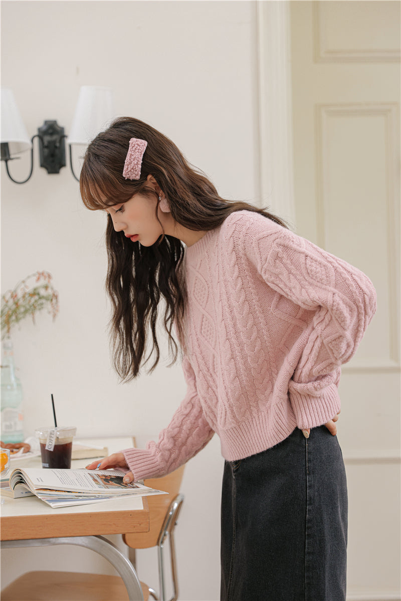 Basic Cable Knit Sweater (6 Colors)