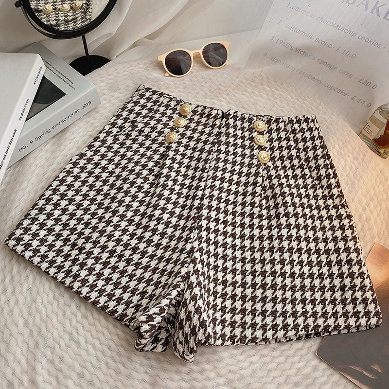 Houndstooth Tweed Shorts (3 Colors)